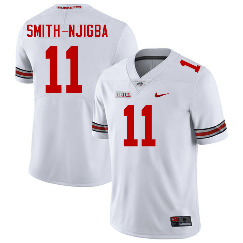 #11 Jaxon Smith-Njigba Ohio State Buckeyes Jerseys Football Stitched-White